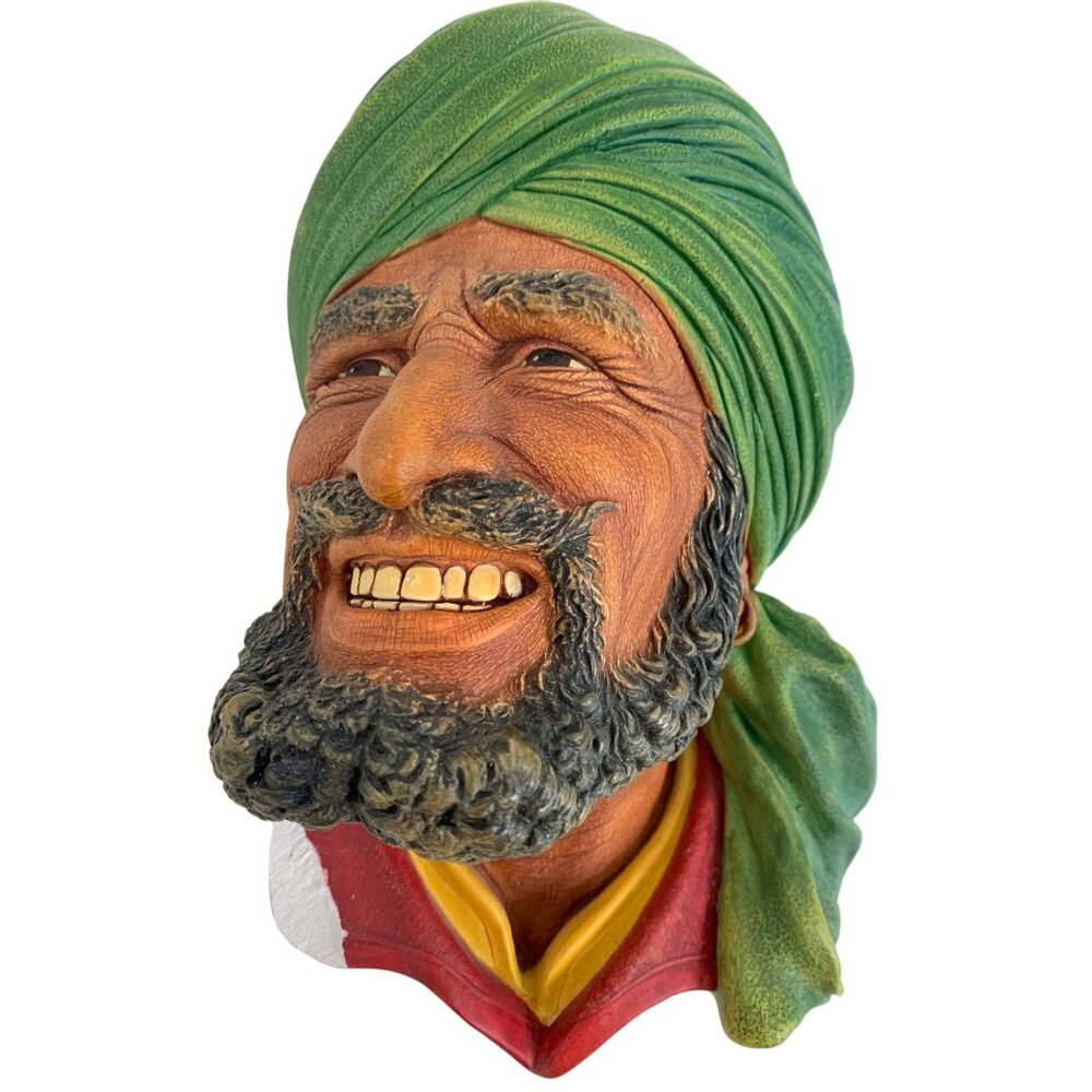 VTG Bossons Wall Sculpture Decor 1964 Punjabi Hand Paint England 7" x 4" 7133